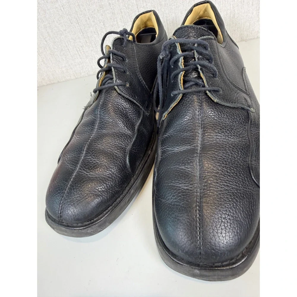 Belvedere Baybridge Men's Black Oxfords Dress Shoes Split Toe Leather Size 9.5M‎
